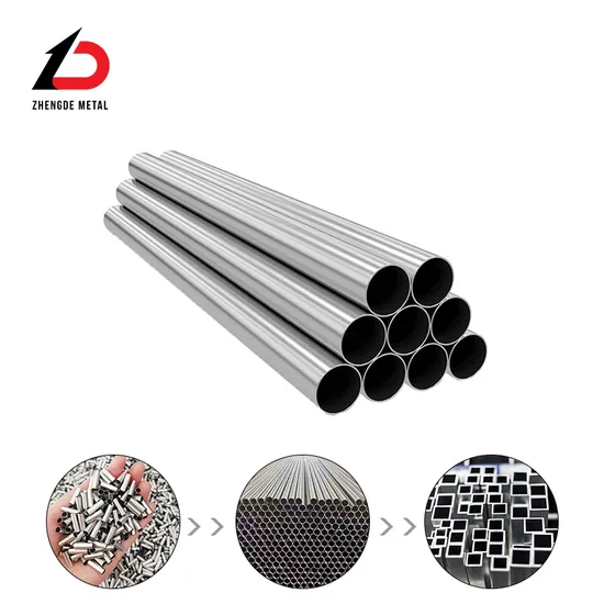 Round Stainless Steel Pipe ASTM A270 A554 SS304 316L 316 310S 440 1.4301 321 904L 201 Square Pipe Inox Ss Seamless Tube