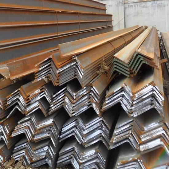 Cantoneira de aço ASTM A36 A53 Q235 Q345 Aço carbono de ângulo igual Ferro galvanizado em forma de L Barra de cantoneira de aço macio Q235 Q345 Barra de cantoneira de aço carbono macio 40X40X4mm